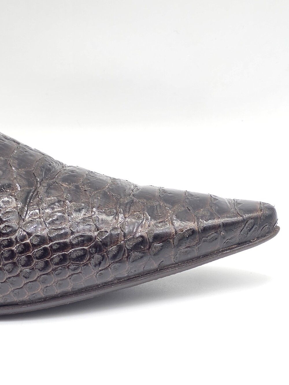 Vintage Peter Kaiser Genuine Snakeskin Low Heels | Size 8 Dark Academia Indie - Picture 4 of 16